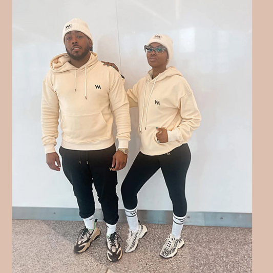 WM SIGNATURE OVERSIZED HOODIE - BEIGE
