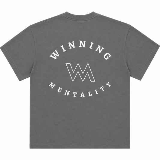WINNING MENTALITY OVERSIZED LUXE TEE - DARKER GRAY
