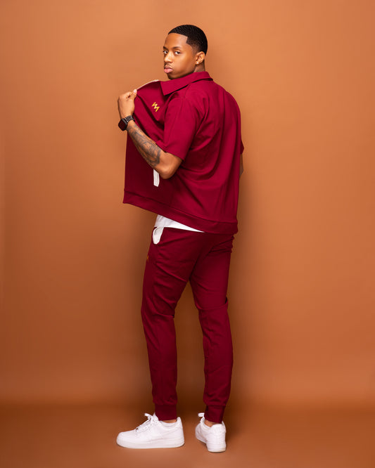 SWEATPANTS MEN - BURGUNDY