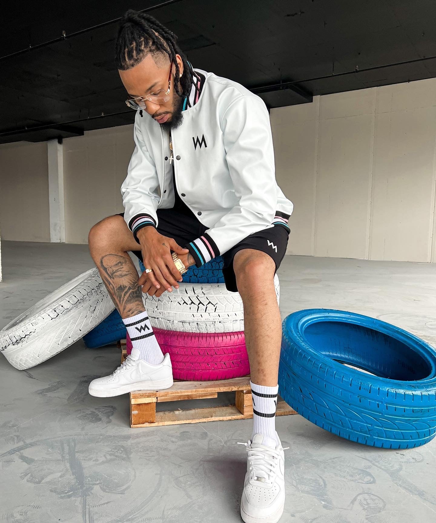 LEATHER BOMBER JACKETS - WHITE CREAM