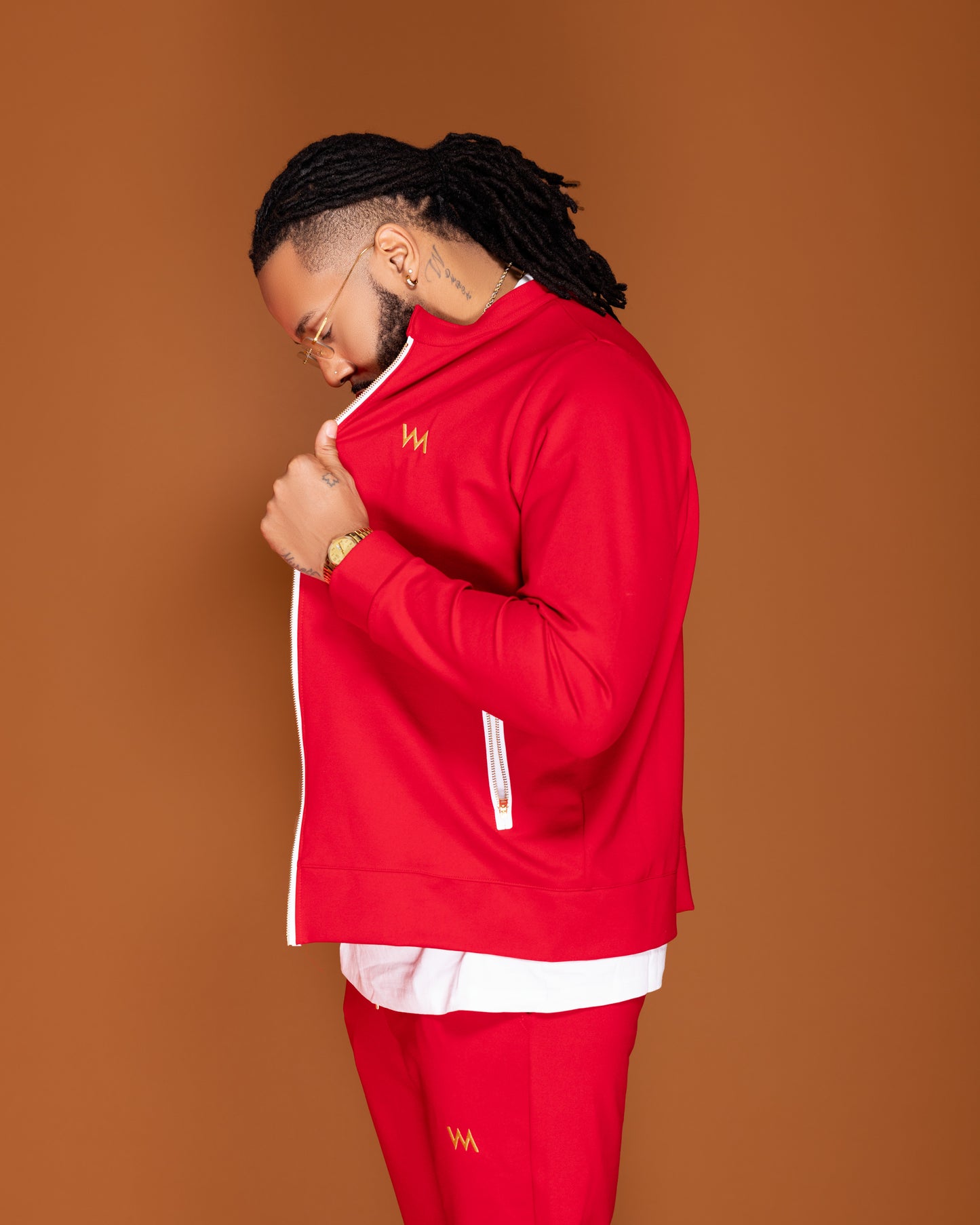 ZIPPERED POCKETS JACKETS MEN - FIRE RED