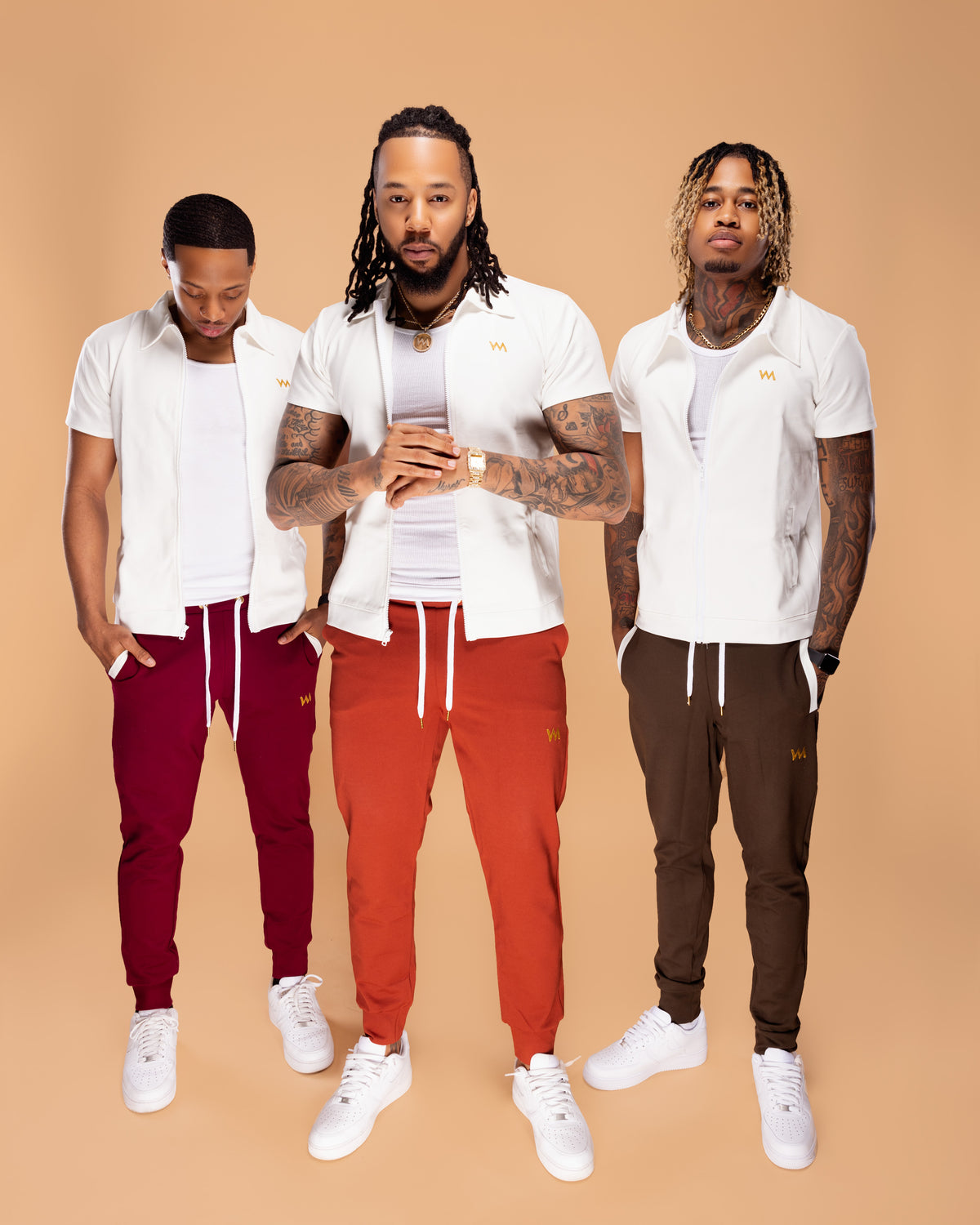 TRACK JACKETS MEN - WHITE CREAM