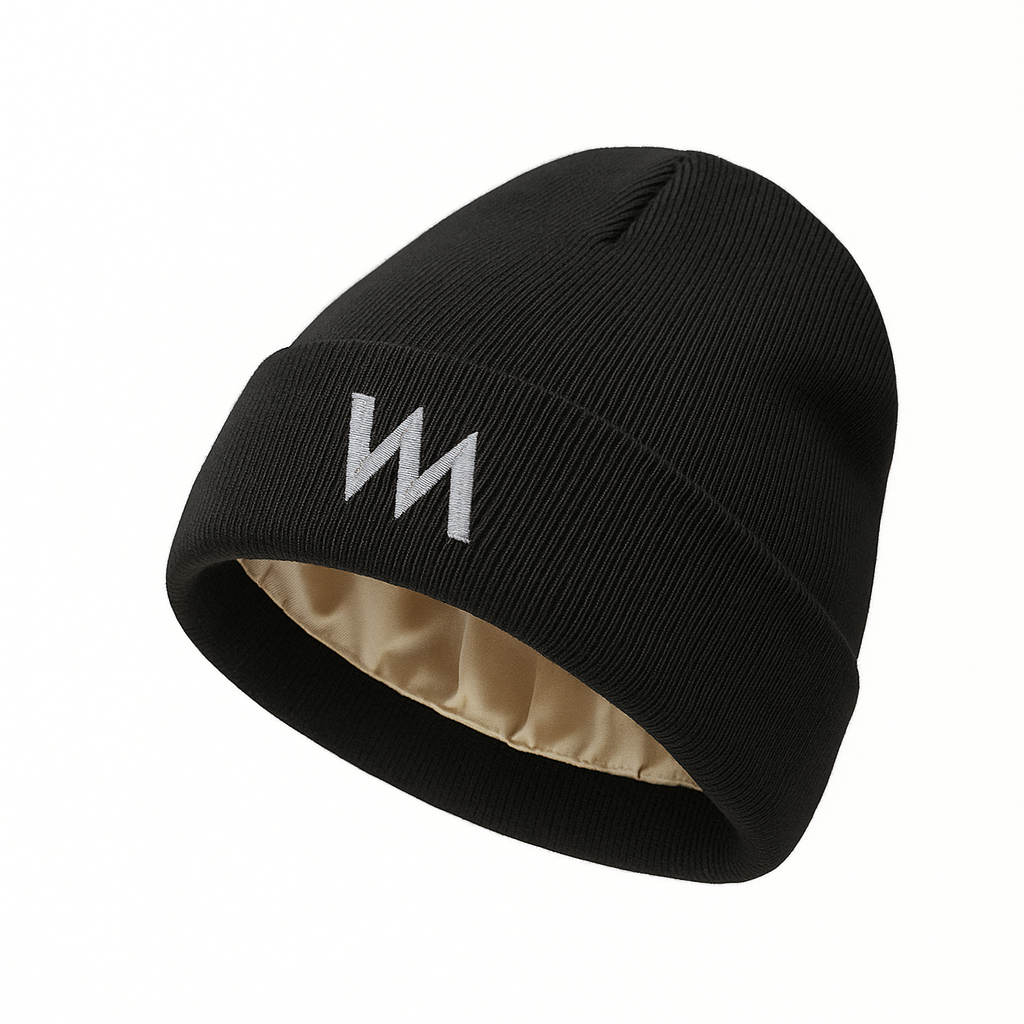 WM Logo Satin-Lined Beanie