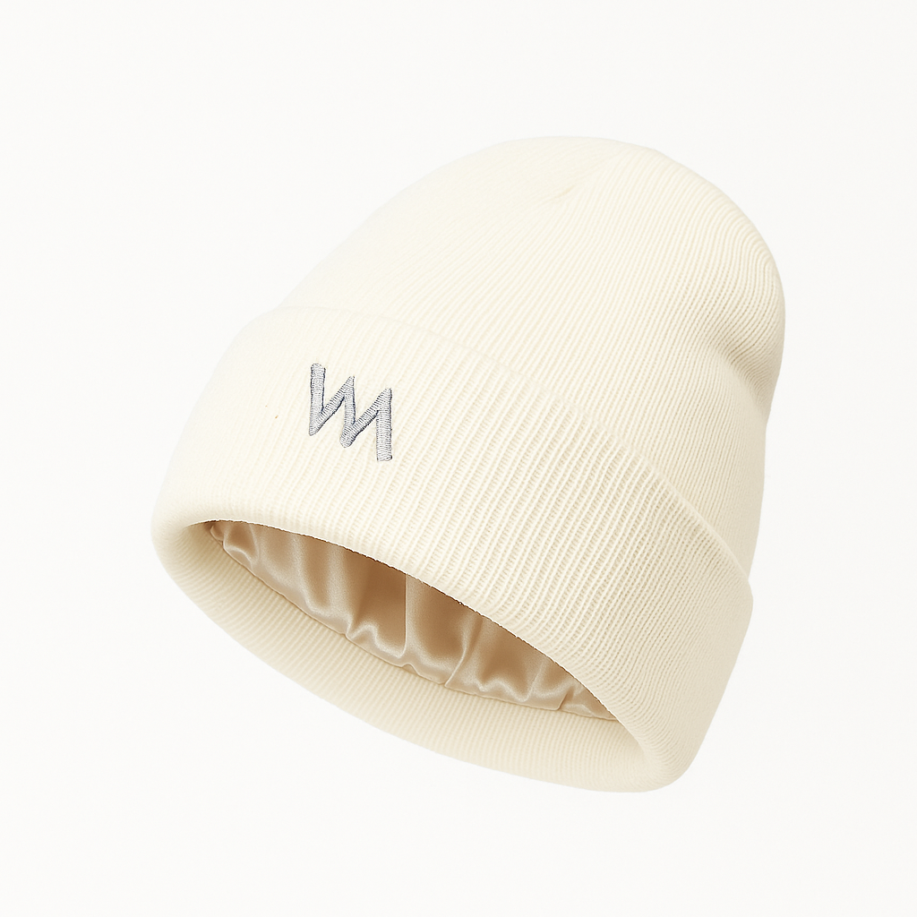 WM Logo Satin-Lined Beanie