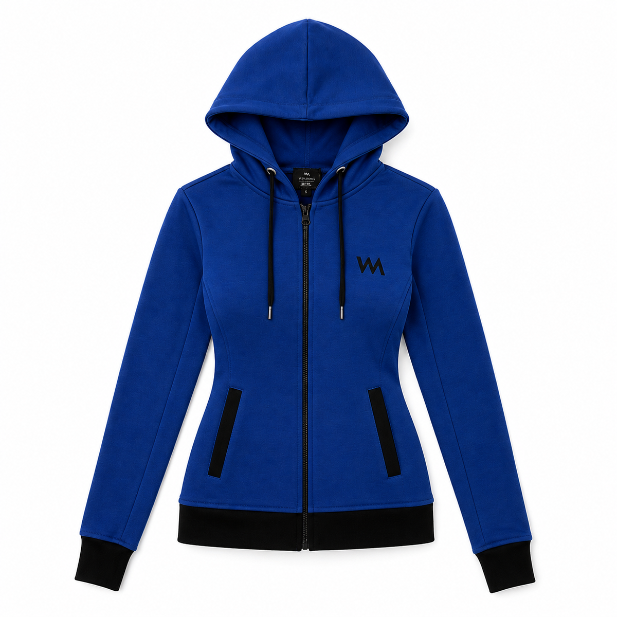 WOMEN'S HOODED TRACK JACKET — BLUE