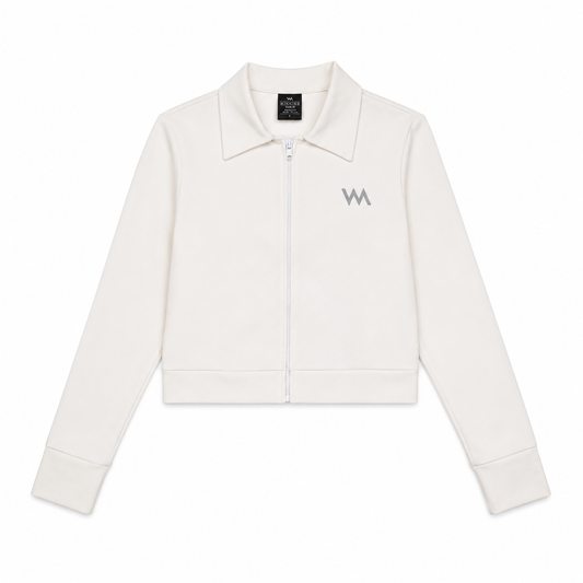 CROP TOP JACKETS WOMEN - WHITE CREAM