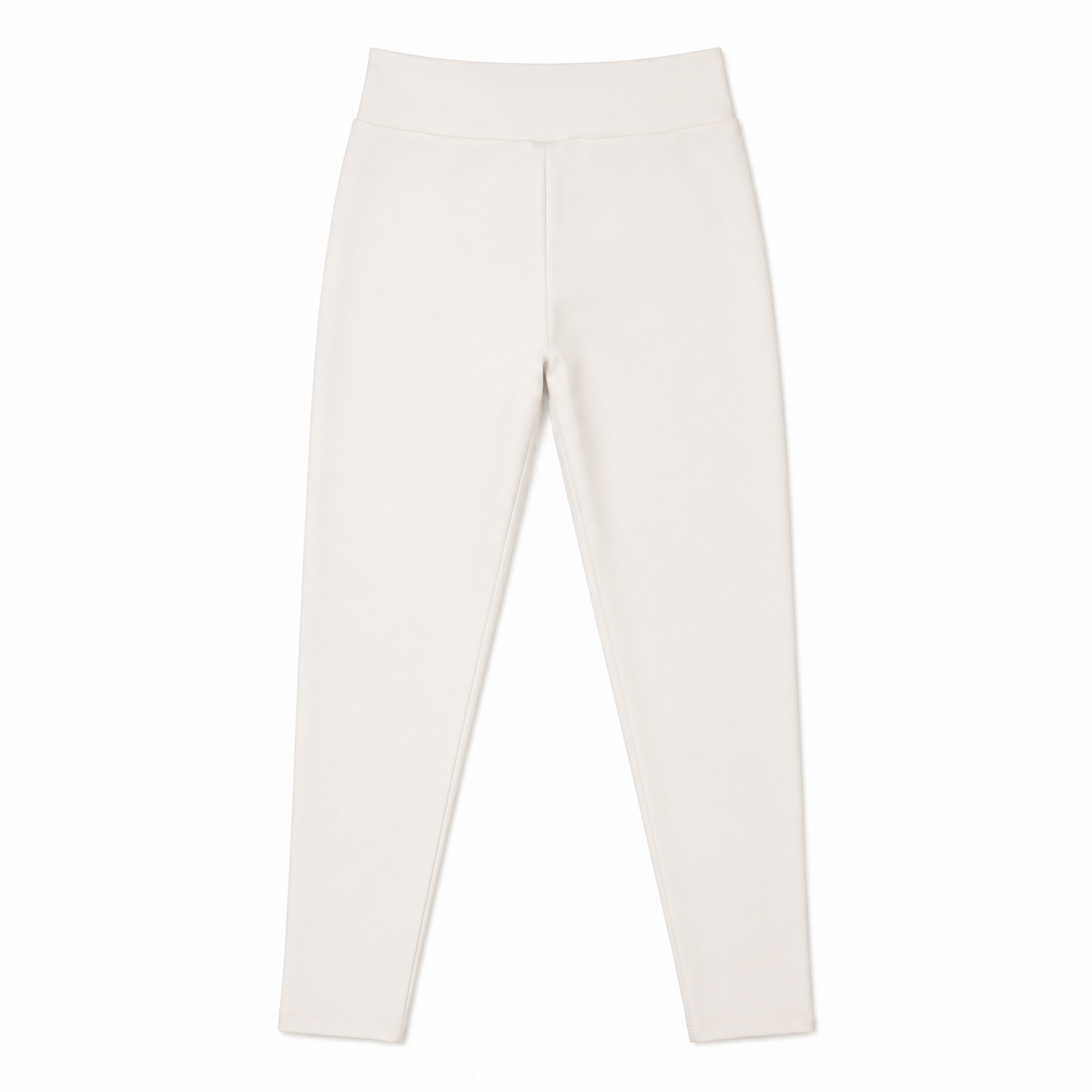 WOMEN'S HIGH WAISTED LEGGINGS - WHITE CREAM