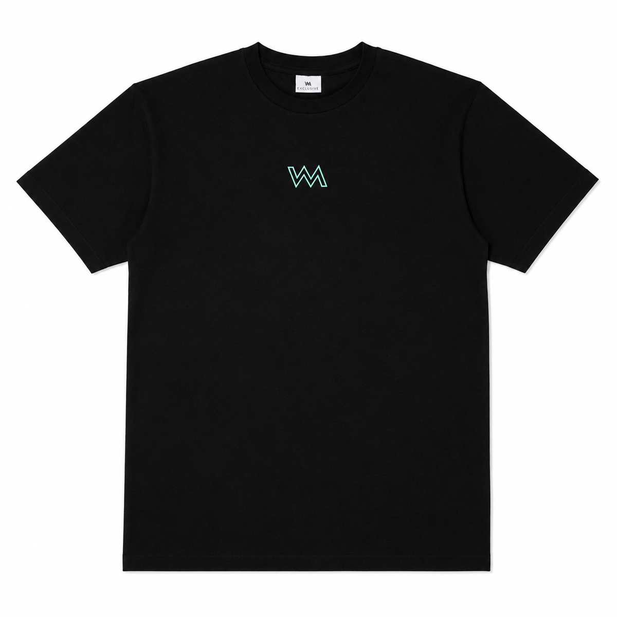 BLACK T-SHIRT W/ GREEN LOGO