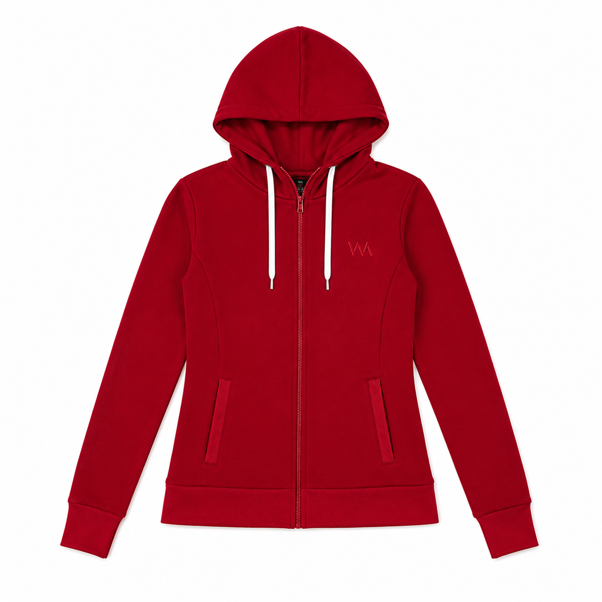 WOMEN'S HOODED TRACK JACKET — RED