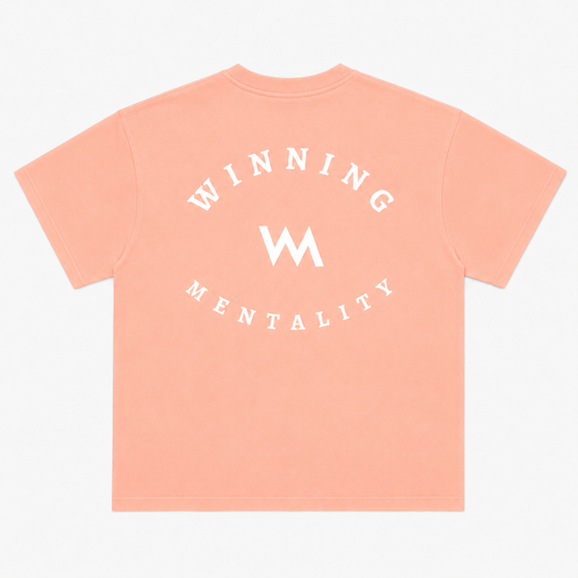 WINNING MENTALITY OVERSIZED LUXE TEE -  PEACH