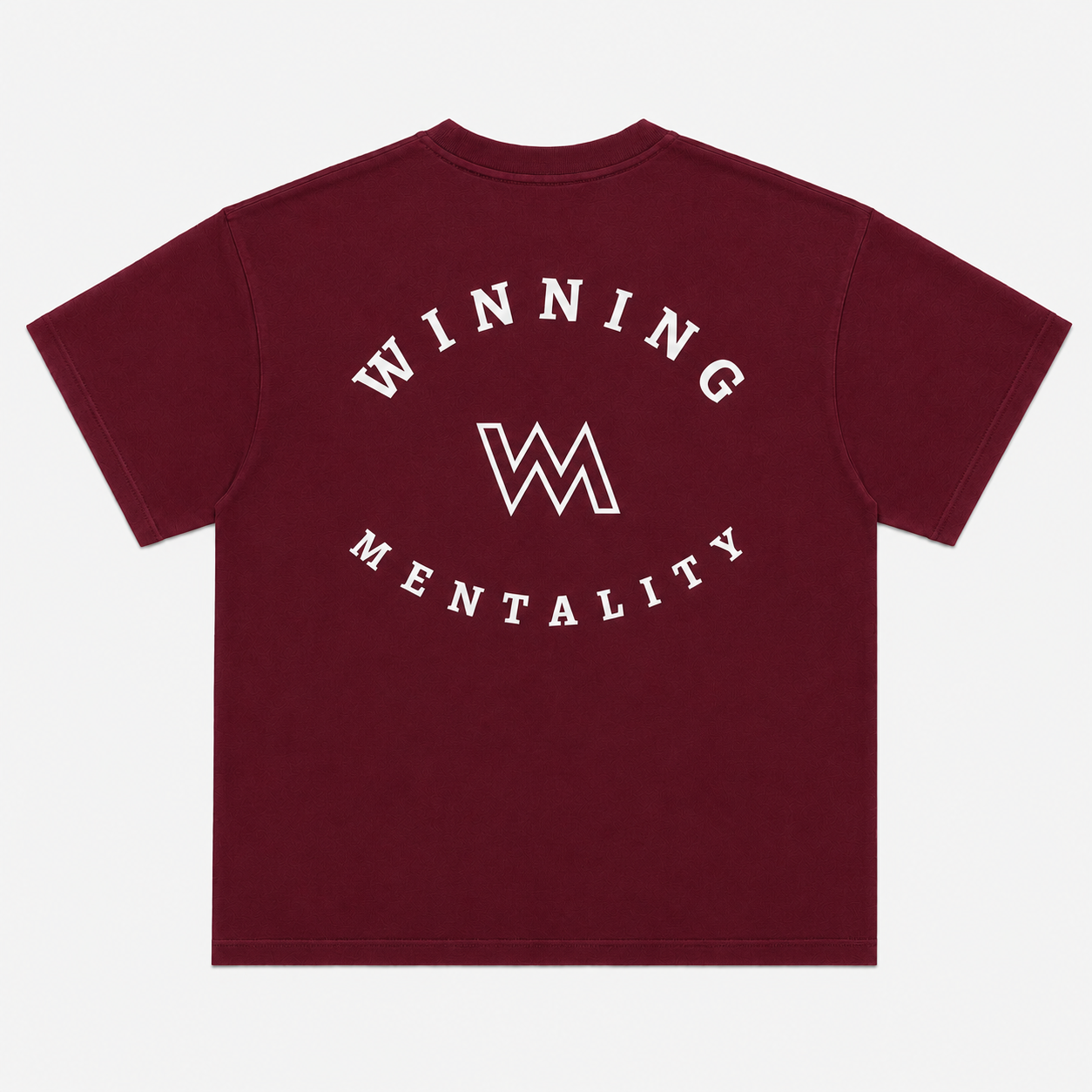 WINNING MENTALITY OVERSIZED LUXE TEE - BURGUNDY