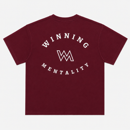 WINNING MENTALITY OVERSIZED LUXE TEE - BURGUNDY