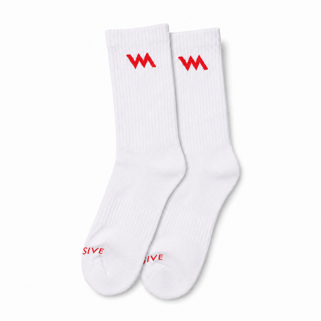 WM LOGO SPORT SOCKS - RED LOGO