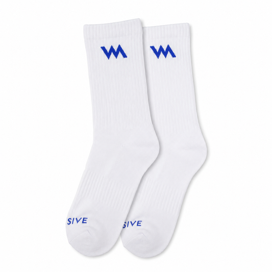 WM LOGO SPORT SOCKS - BLUE LOGO
