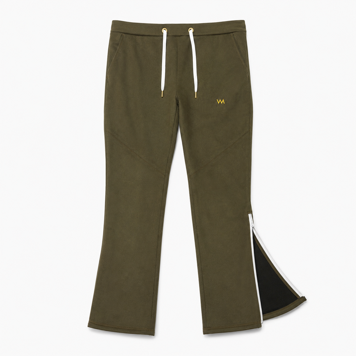ZIPPERED BOTTOM SWEATPANTS MEN - OLIVE