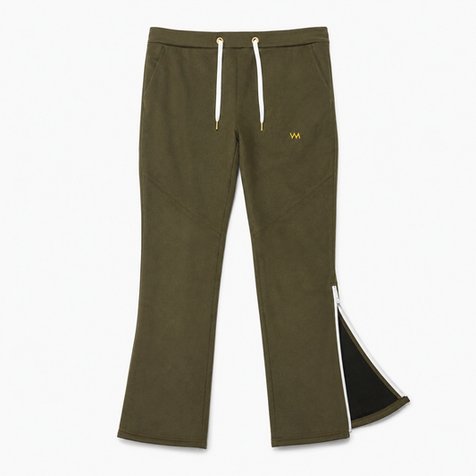 ZIPPERED BOTTOM SWEATPANTS MEN - OLIVE