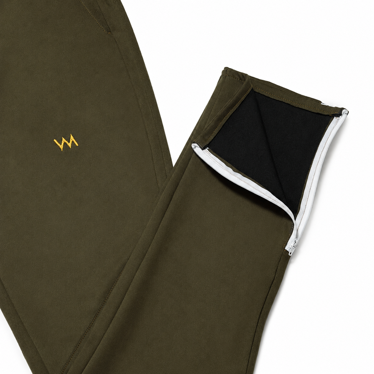 ZIPPERED BOTTOM SWEATPANTS MEN - OLIVE