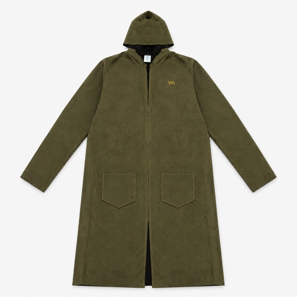 WOMEN'S LONG HOODED COAT - OLIVE