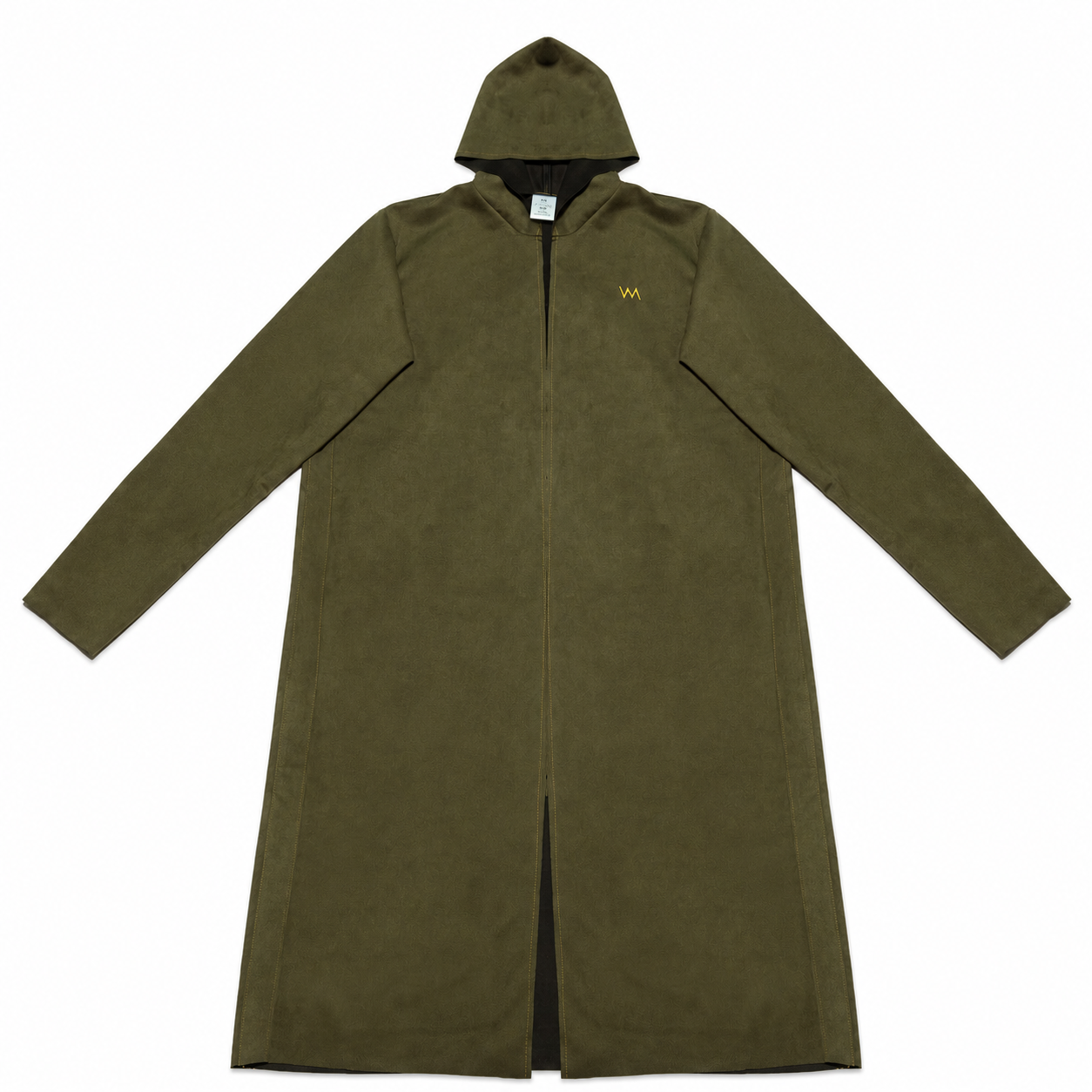 MEN'S LONG HOODED COAT - OLIVE