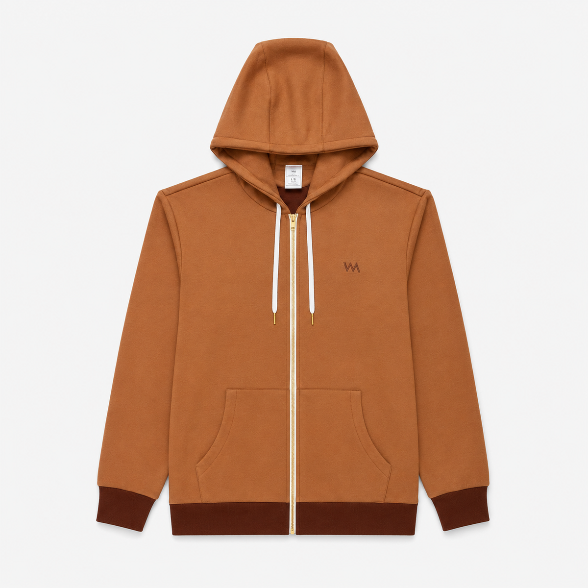 HOODED ZIPPERED JACKETS MEN - BROWN