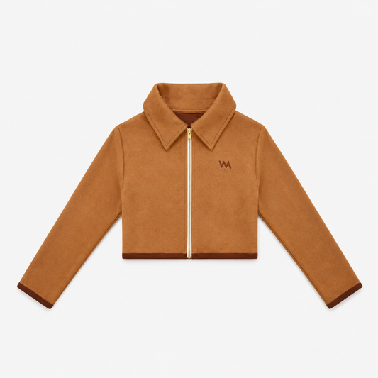 CROP TOP JACKETS WOMEN - BROWN