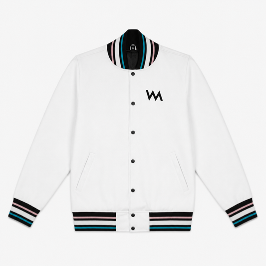 LEATHER BOMBER JACKETS - WHITE CREAM