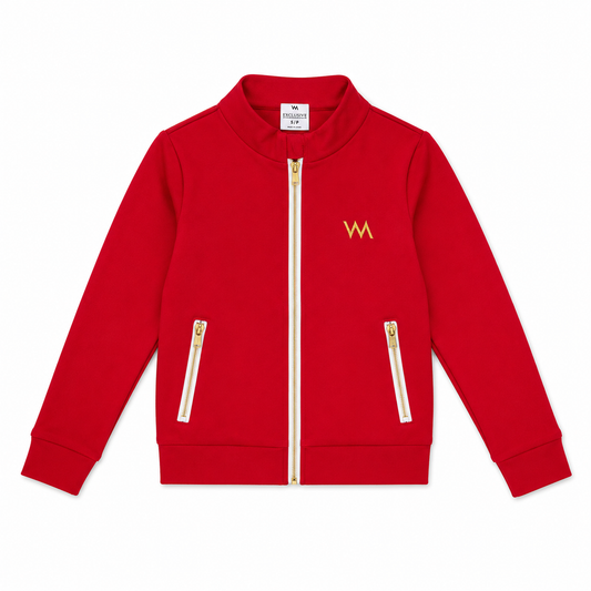 ZIPPERED POCKETS JACKETS MEN - FIRE RED
