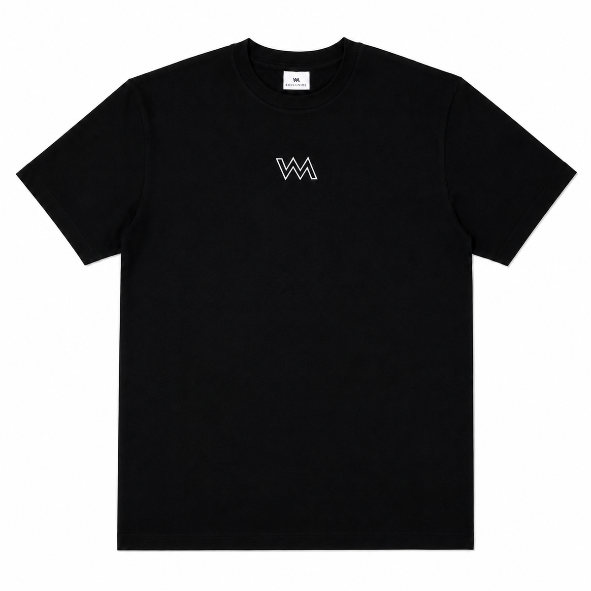 BLACK T-SHIRT W/ WHITE LOGO