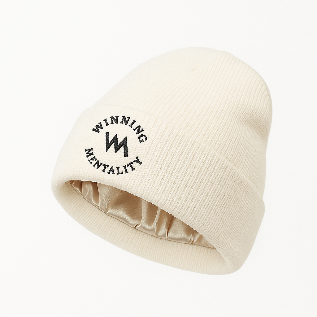 Winning Mentality Embroidered Satin-Lined Beanie