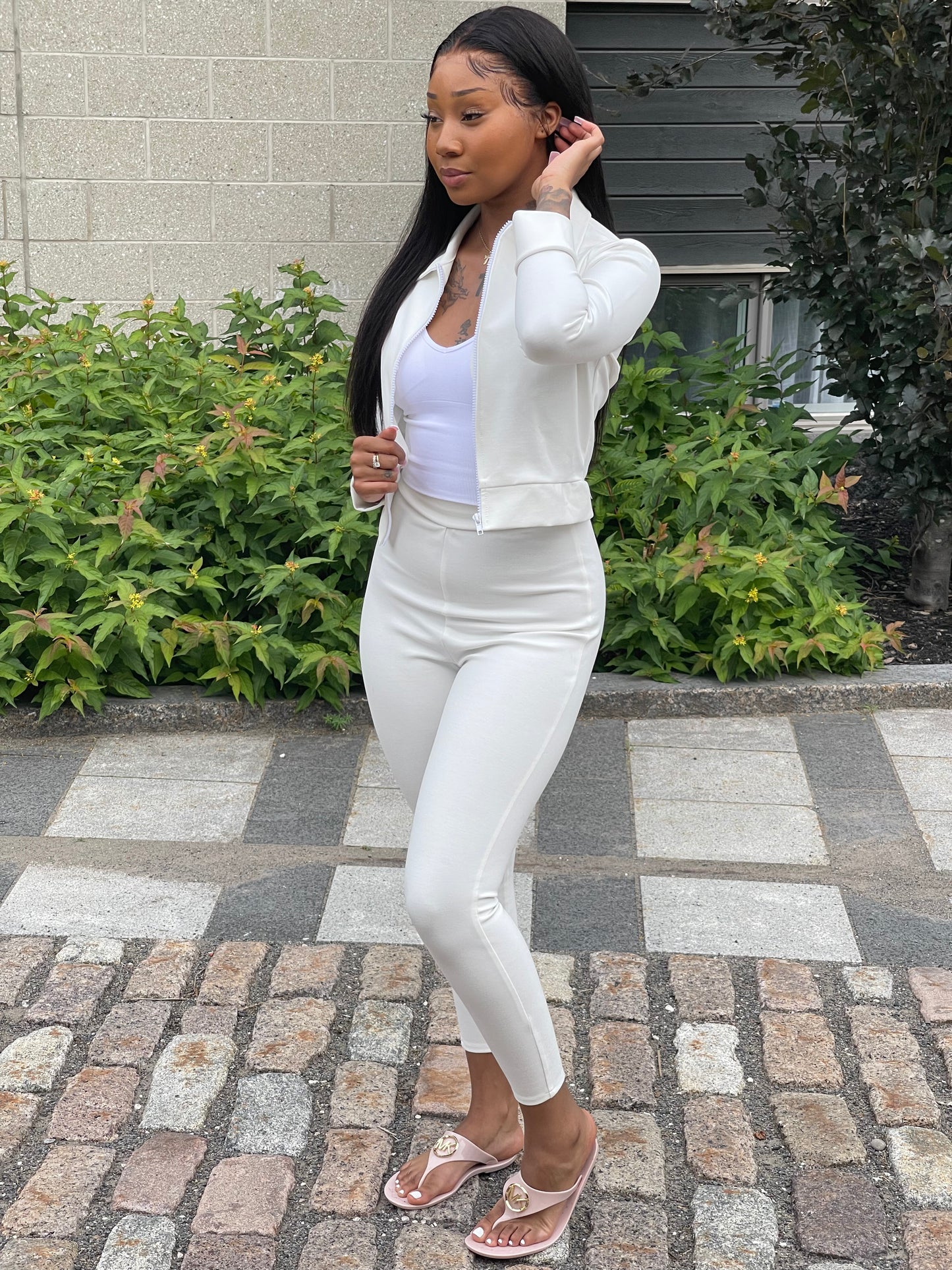 CROP TOP JACKETS WOMEN - WHITE CREAM