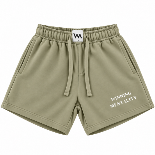 WINNING MENTALITY YOUTH SHORTS - LIGHT GREY