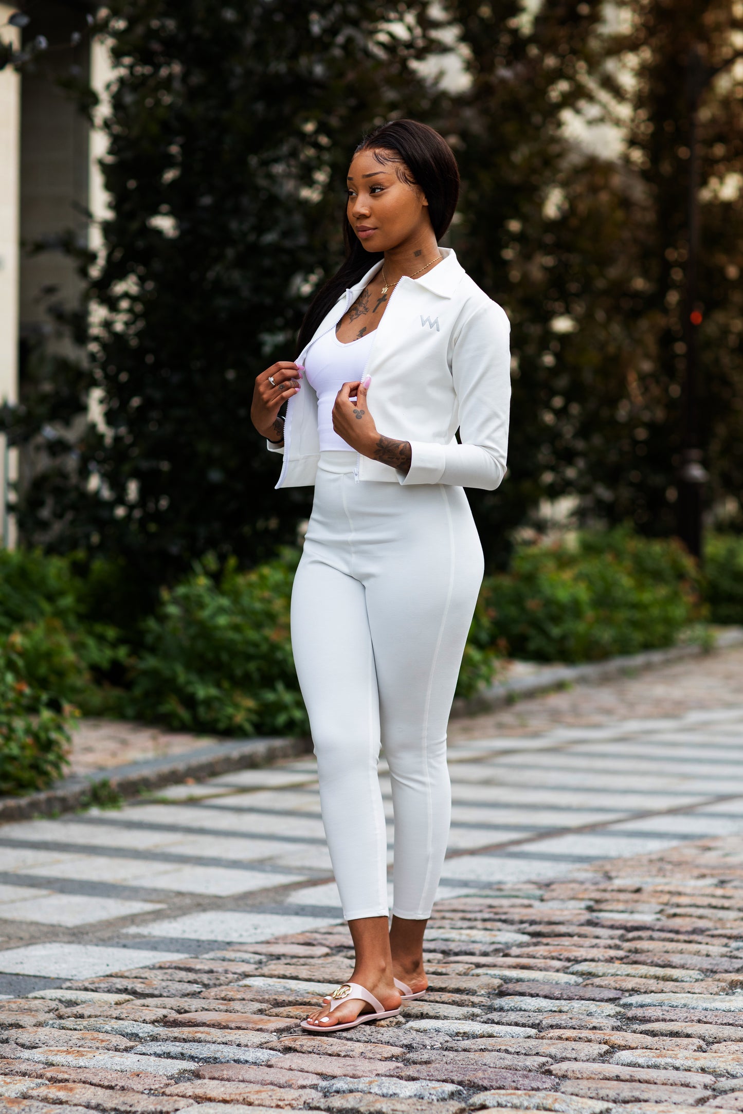 CROP TOP JACKETS WOMEN - WHITE CREAM