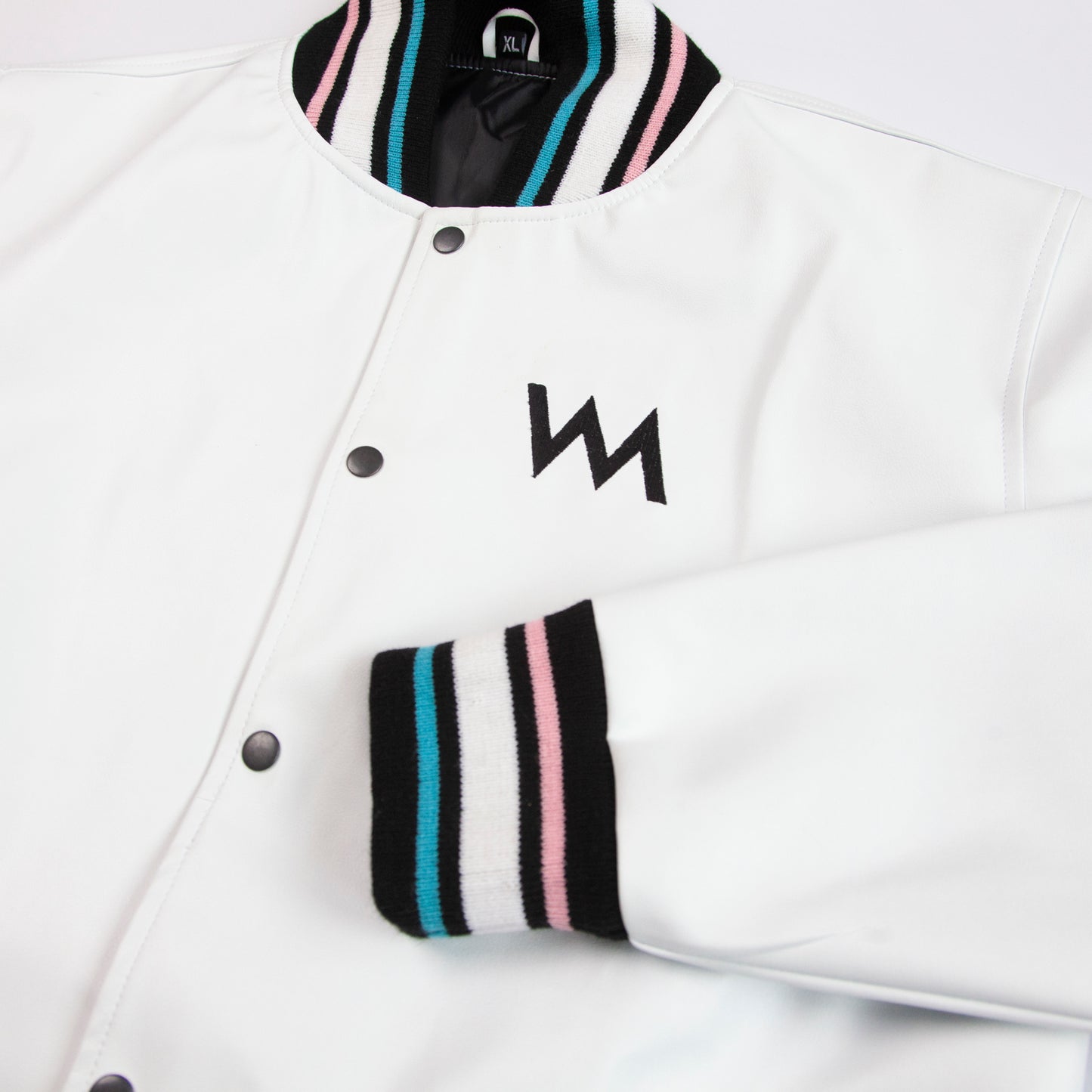 LEATHER BOMBER JACKETS - WHITE CREAM
