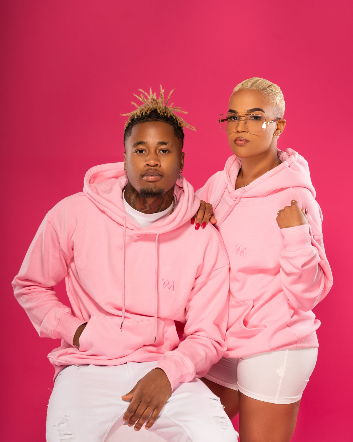WM SIGNATURE OVERSIZED HOODIE - PINK