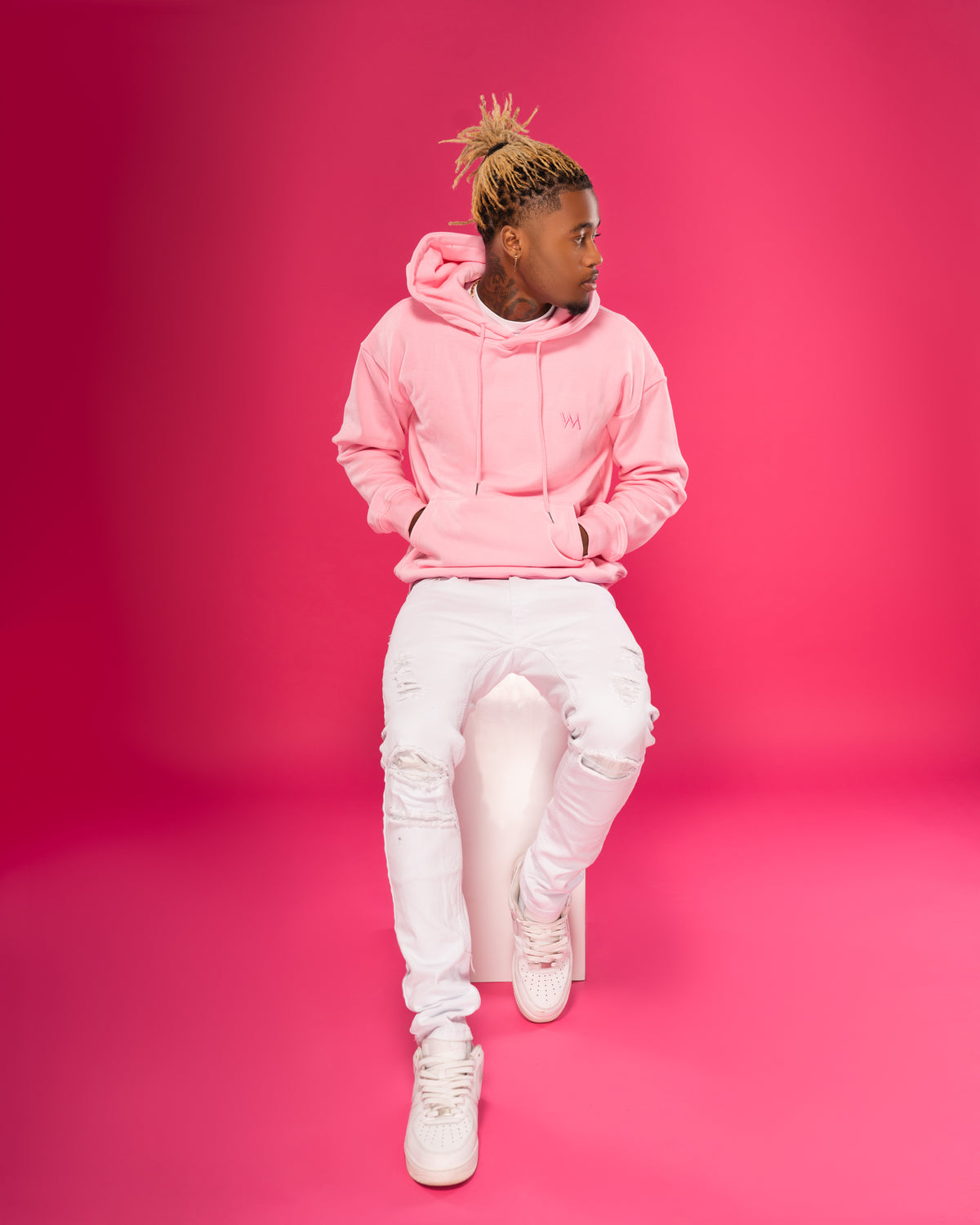 WM SIGNATURE OVERSIZED HOODIE - PINK